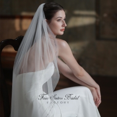 37 Inches Beading Bridal Veils
