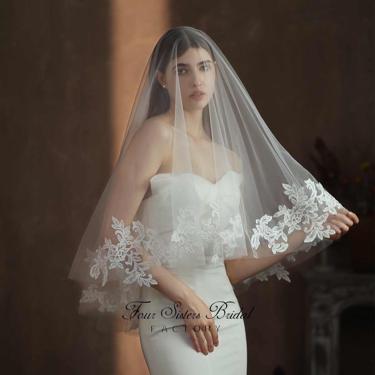 Two Layers Lovely Lace Veils