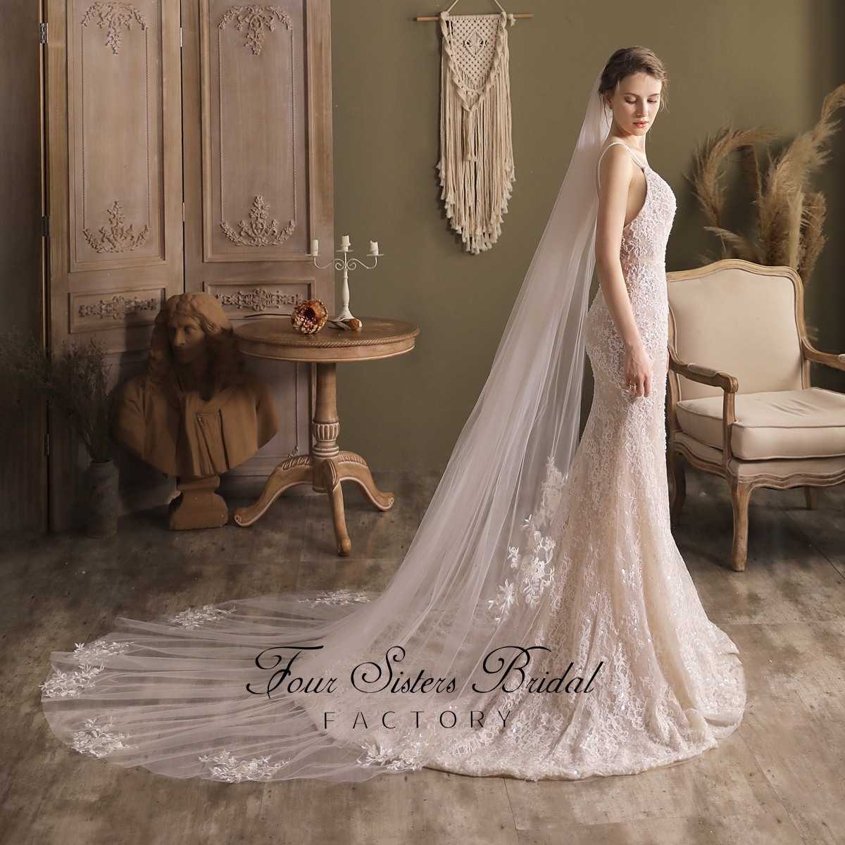 118  Inches Soft Lace Veils