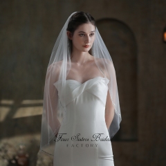 37 Inches Beading Bridal Veils
