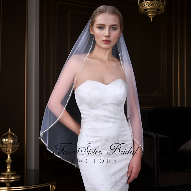 Beading Edge Bridal Veils