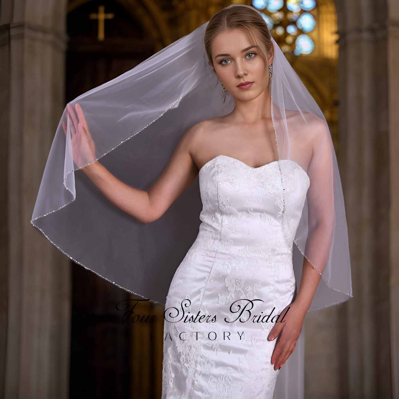 Beading Edge Bridal Veils