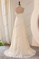 Sweet Heart Pleat Chiffon Split Bridesmaid Dress