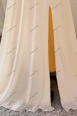 Sweet Heart Pleat Chiffon Split Bridesmaid Dress