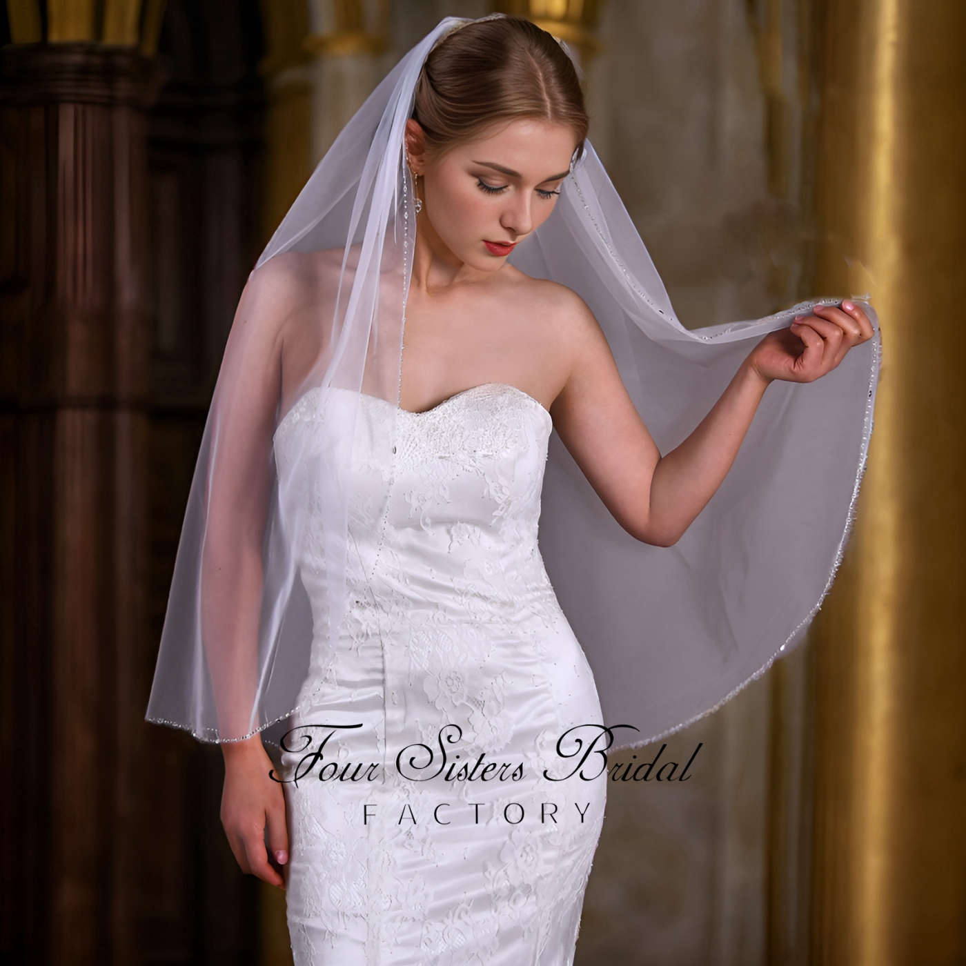 Beading Edge Bridal Veils