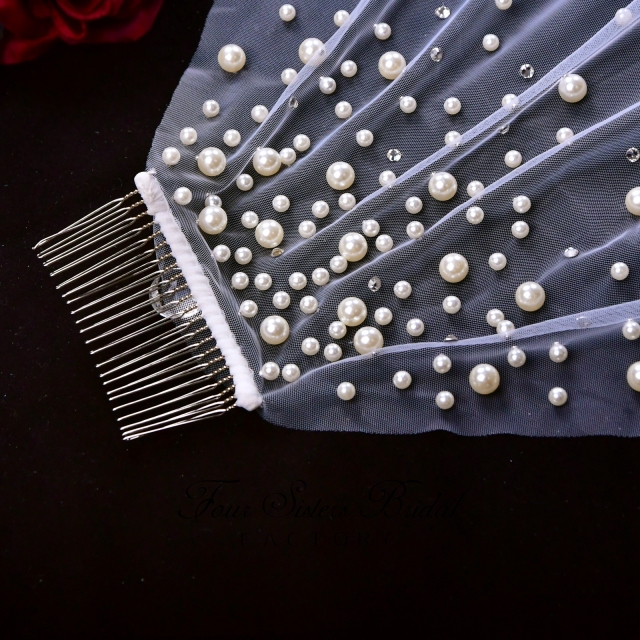 Pearls Wedding Veils