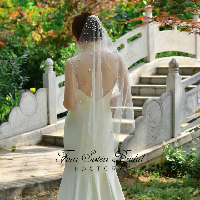 Pearls Wedding Veils