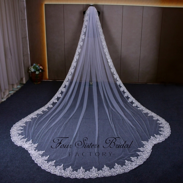 Lace Beading Wedding Veils