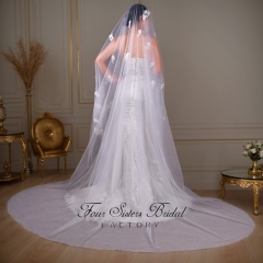 3D Flowers Bridal Veils