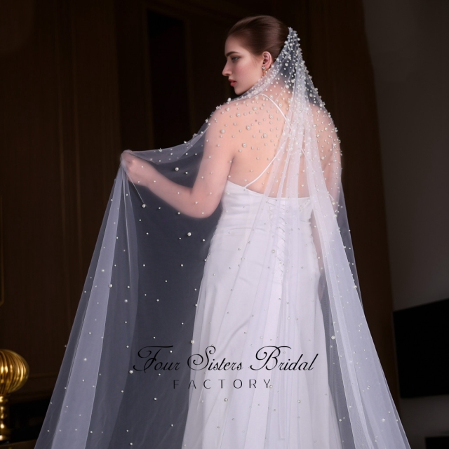 Pearls Wedding Veils