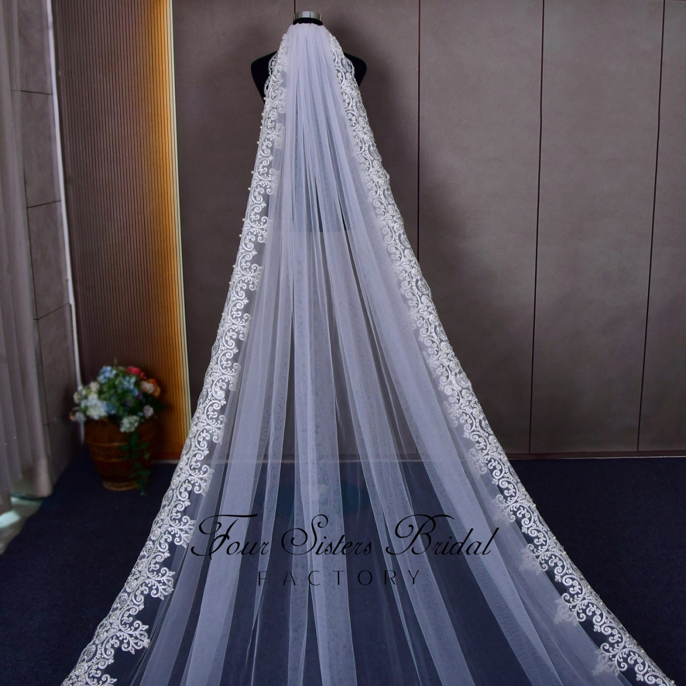 Lace Beading Wedding Veils
