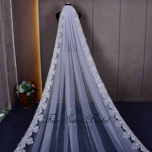 Lace Beading Wedding Veils