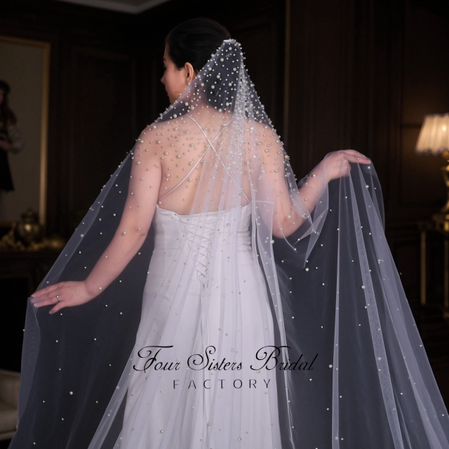 Pearls Wedding Veils