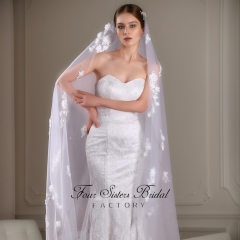 3D Flowers Bridal Veils
