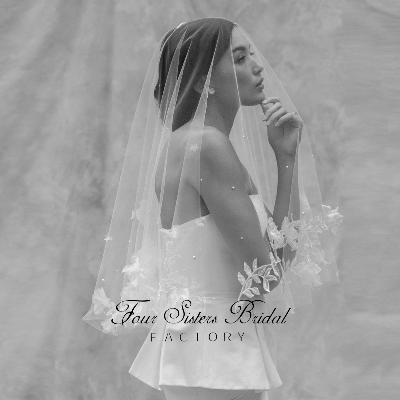 Double Layers 3D Lace  Bridal Veils