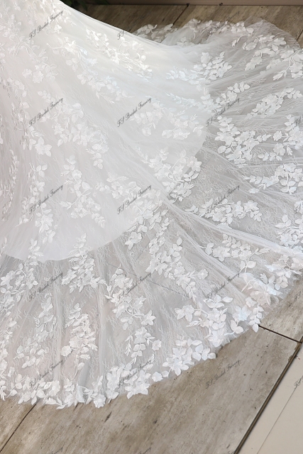 Spaghetti Straps Deep V  Mermaid Bridal Dress