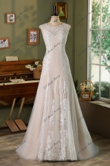 Flare Fit  Mermaid Bridal Dress With Whole Piece Lace Underlay