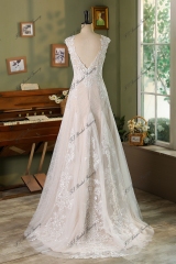Flare Fit  Mermaid Bridal Dress With Whole Piece Lace Underlay