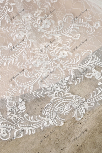 Flare Fit  Mermaid Bridal Dress With Whole Piece Lace Underlay