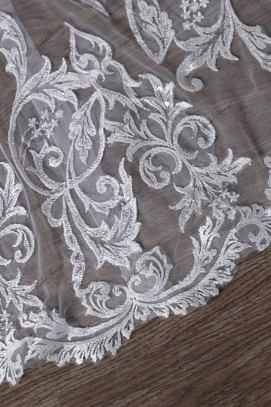Simple Soft Lace A Line Chiffon Wedding Dress