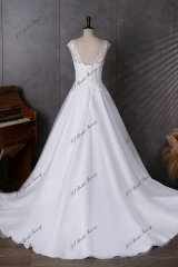 Cap Sleeve Soft Beading Lace Tulle Wedding Dress