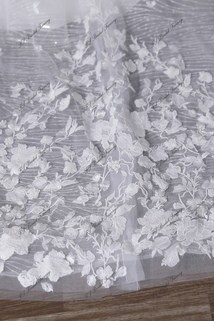 Jacquard Satin Simple Wedding Gown With Detached Boleros