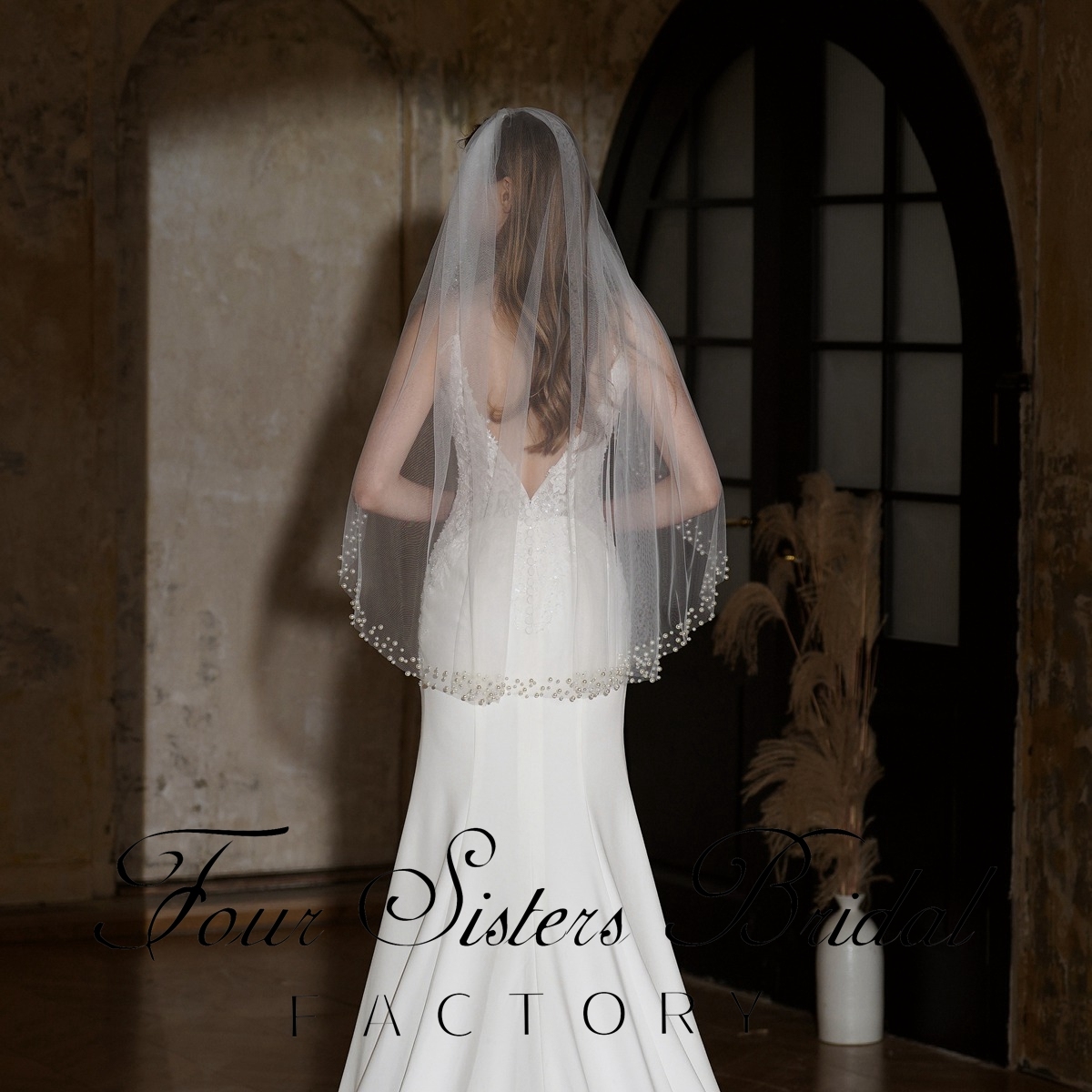 39 Inches Beading Bridal Veils