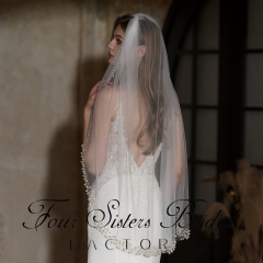 39 Inches Beading Bridal Veils