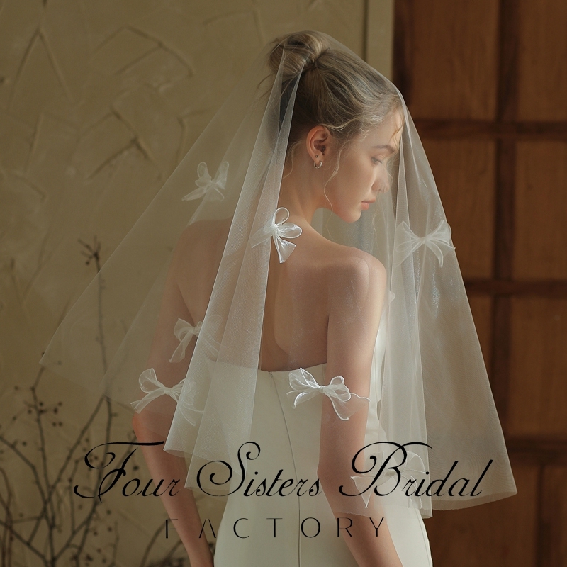 Lace Bridal Veils Without Comb