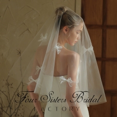 Lace Bridal Veils Without Comb