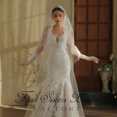 Lace Bridal Veils Without Comb