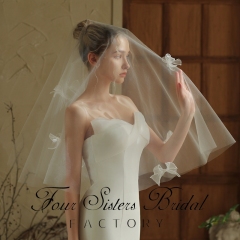 Lace Bridal Veils Without Comb