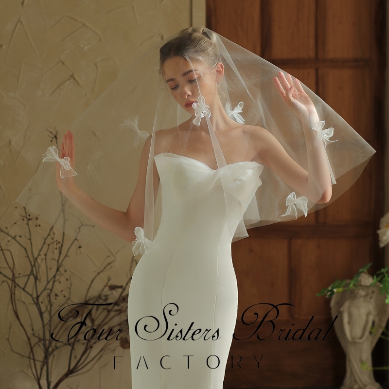 Lace Bridal Veils Without Comb