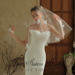 Lace Bridal Veils Without Comb