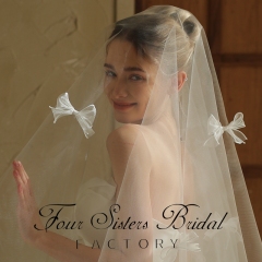 Lace Bridal Veils Without Comb