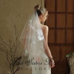 Lace Bridal Veils Without Comb