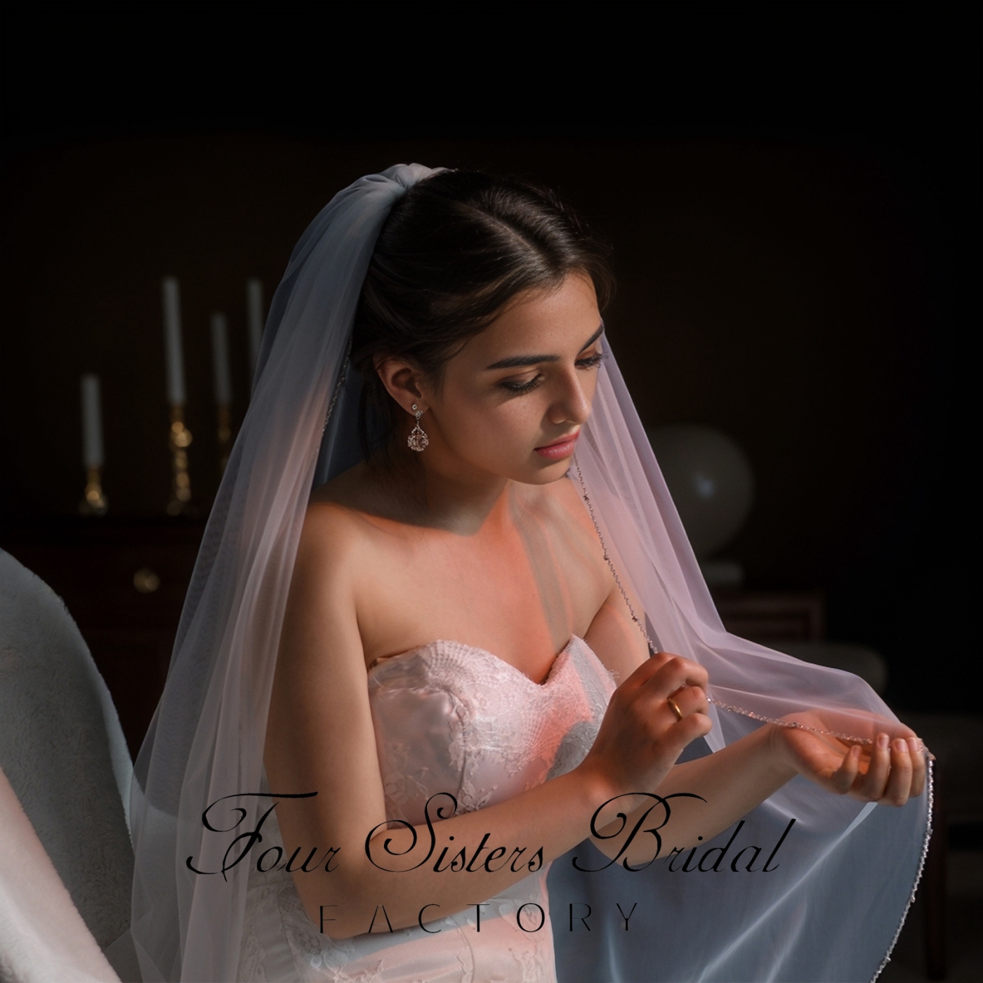 Beading Bridal  Veils
