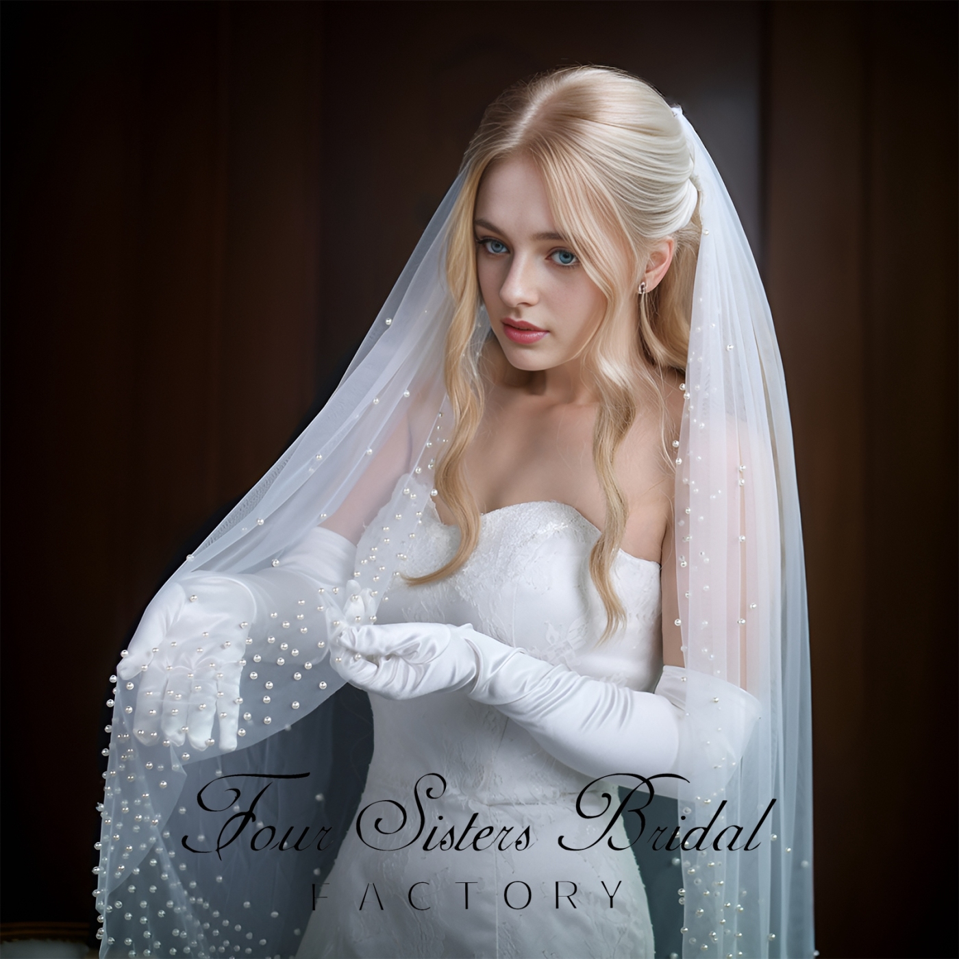Beading Bridal  Veils
