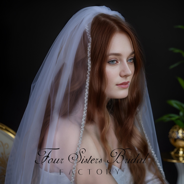 Beading Bridal  Veils