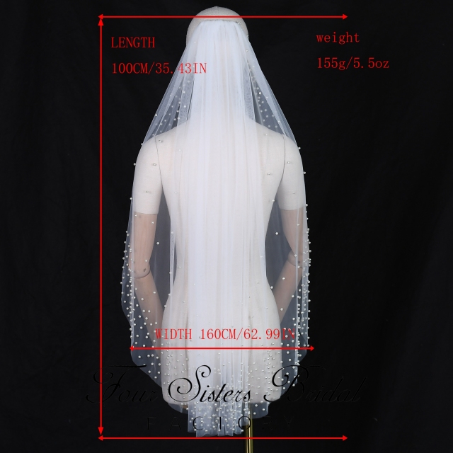 Beading Bridal  Veils
