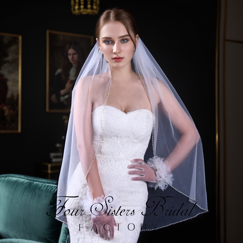Beading Bridal  Veils