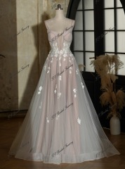 Stunning Lace Corset Bodice Prom Party Gown
