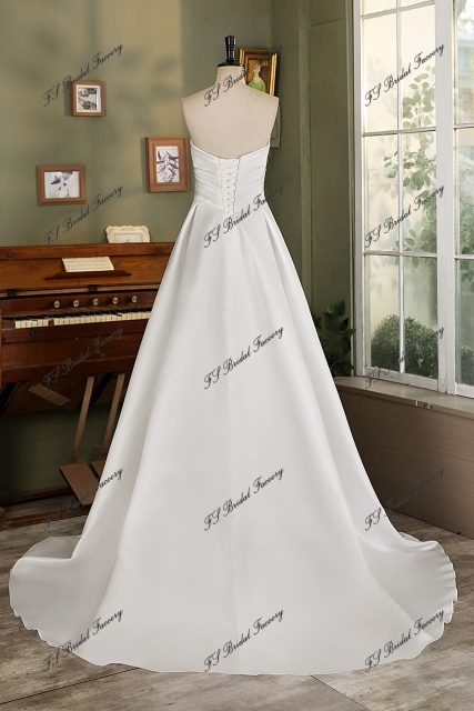 Sweet Heart  Soft Satin A Line Wedding Gown