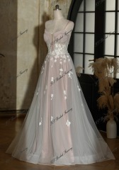Stunning Lace Corset Bodice Prom Party Gown