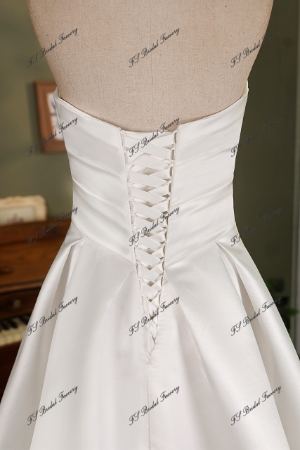 Sweet Heart  Soft Satin A Line Wedding Gown