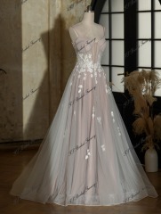 Stunning Lace Corset Bodice Prom Party Gown