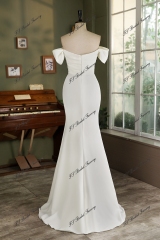 Off Shoulder Mermaid Pleat Prom Dress