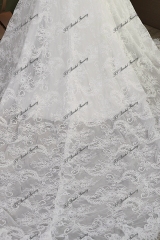 Allover Lace Mermaid Wedding Gown with Sheer Corset Bodice and V Basque Waist