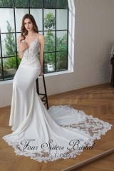 Fit And Flare Stretch Crepe Bridal Gown