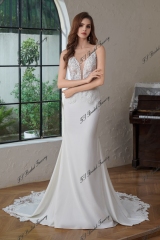 Fit And Flare Stretch Crepe Bridal Gown